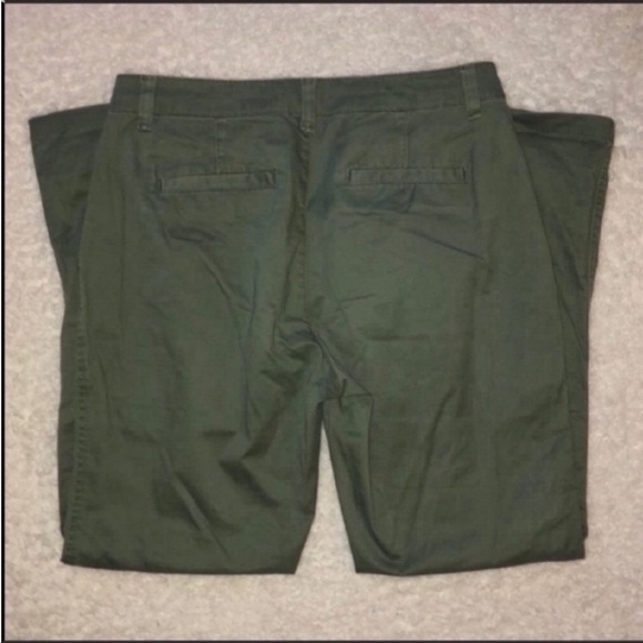 Gap Girl Friend Chino Green Pants Casual Career Work Size 4 - Picture 6 of 10